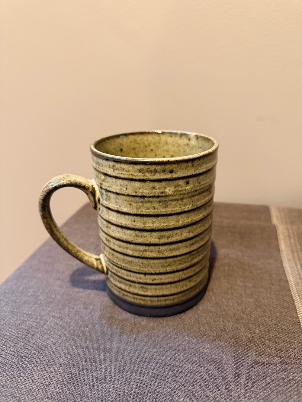Gibson Olive Green Speckled Stoneware Mug